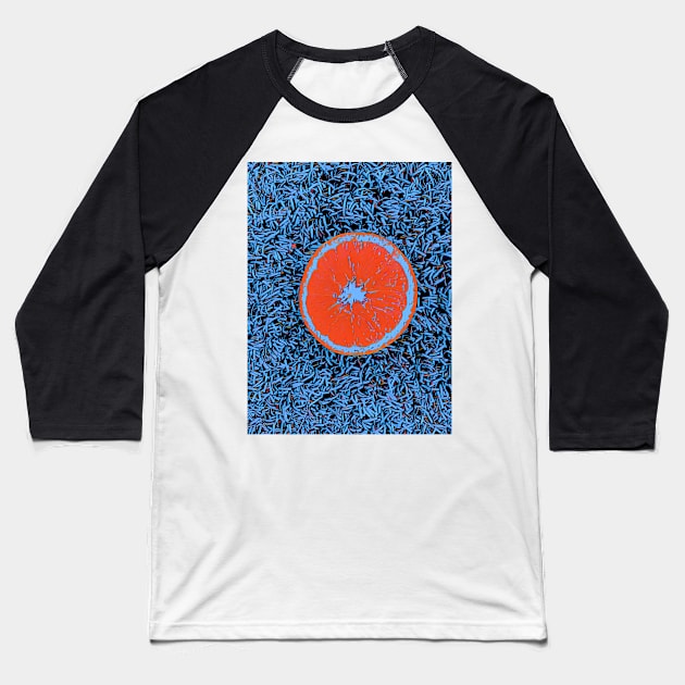 Orange Slice Baseball T-Shirt by Tovers